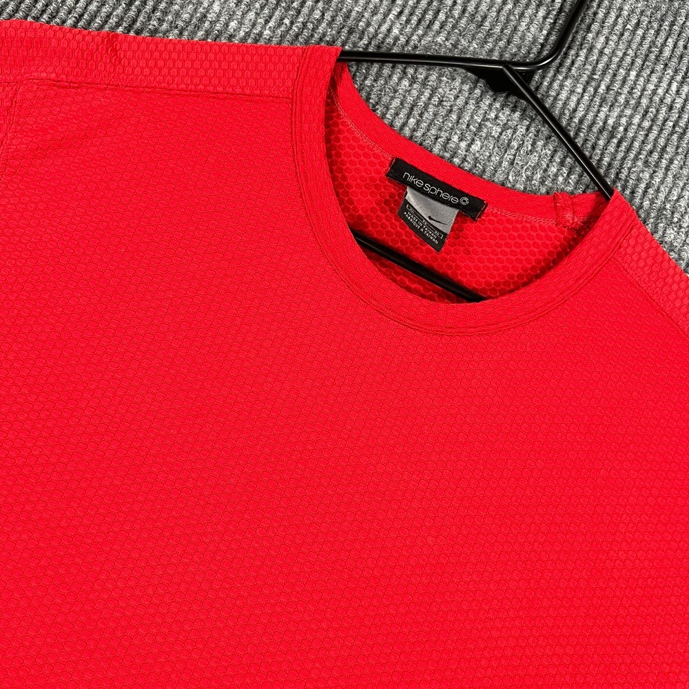 Vintage Nike Sphere Shirt Mens XL Extra Large Red Gray Short Sleeve Casual Activ